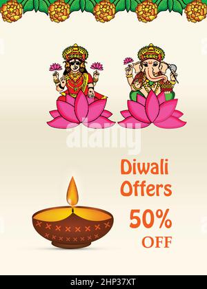 Festa indù Diwali Illustrazione Vettoriale