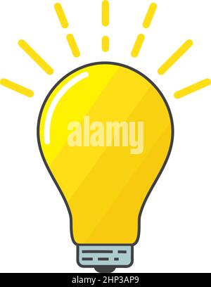 lampadina idea tecnica, creativa, illustrazione concettuale Illustrazione Vettoriale
