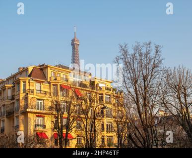 Vista di Parigi (Francia) - la Torre Eiffel Foto Stock