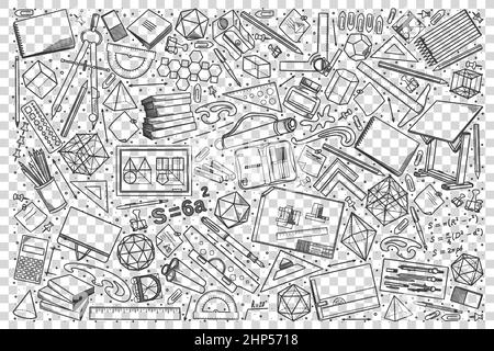 Set di doodle da disegno Illustrazione Vettoriale