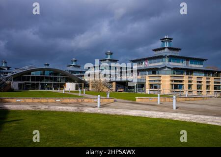 Centro di Scienze Matematiche, Università di Cambridge. Completato nel 2002, Architetti Edward Cullinan Architetti. Foto Stock