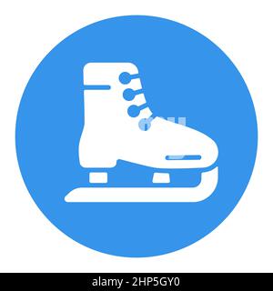 Skating scarpe vettore icona. Cartello invernale Illustrazione Vettoriale