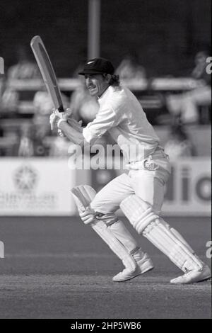 John Wright, Nuova Zelanda, pipistrela contro Worcestershire nella NZ Tour Match, New Road, Worcester, Inghilterra Agosto 1978 Foto Stock