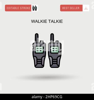 Icona vettoriale walkie talkie semplice. Illustrazione Vettoriale