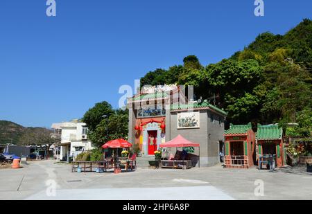 Tempio di Tin Hau a Sok Kwu WAN, Isola di Lamma, Hong Kong. Foto Stock