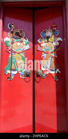 Tempio di Tin Hau a Sok Kwu WAN, Isola di Lamma, Hong Kong. Foto Stock
