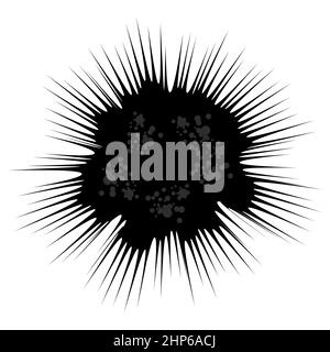 Esplosione Flash, esplosione di cartoni, esplosione di stelle isolate su sfondo bianco. Illustrazione Vettoriale