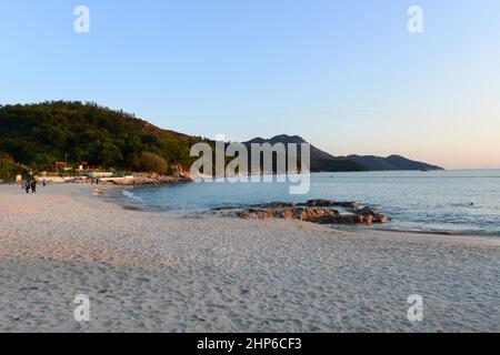 Hung Shing Ye spiaggia sull'isola di Lamma a Hong Kong. Foto Stock