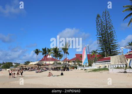 Mystique St Lucia di Royalton, Reduit Beach, Rodney Bay, Gros Islet, Santa Lucia, Isole Windward, piccole Antille, Indie Occidentali, Mare dei Caraibi Foto Stock