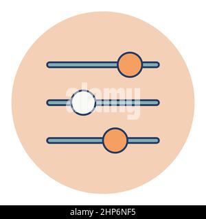 Icona vettore equalizzatore. Simbolo dell'onda sonora musicale Illustrazione Vettoriale