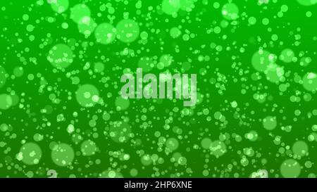 sfondo bokeh astratto, illustrazione delle particelle verdi Foto Stock