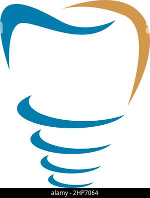 Icona di illustrazione vettoriale del modello di logo dentale Illustrazione Vettoriale