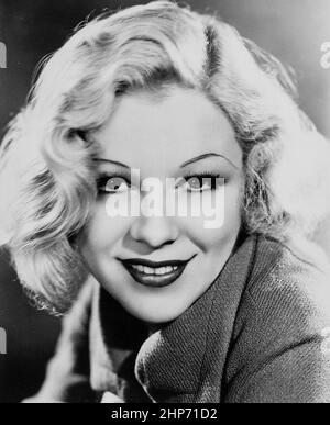 Ritratto vintage dell'attrice Glenda Farrell nel 1934 Foto Stock