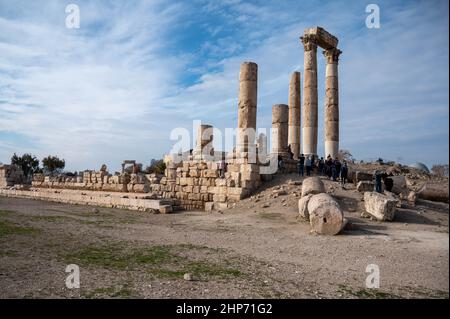 Tempio di Ercole, cittadella di Amman, Giordania Foto Stock