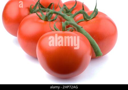 Foto di un pomodoro come simbolo di dieta, fitness e biologico Foto Stock