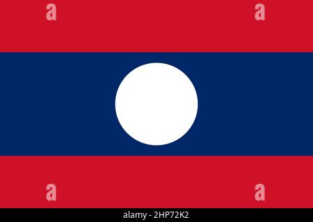 Astratto Flag Laos Illustrazione Vettoriale