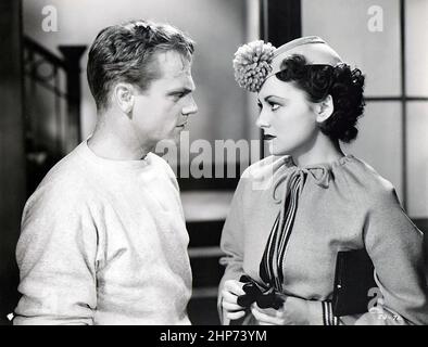 Olivia de Havilland e James Cagney Foto pubblicitaria per il film americano The Irish in US (1935) Foto Stock