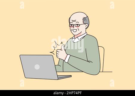 Lavorare in Internet e tecnologie concetto Illustrazione Vettoriale
