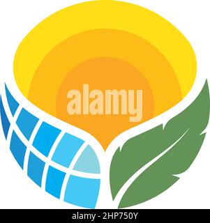 pannello solare vettore icona di energia naturale Illustrazione Vettoriale