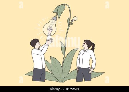 Idea creativa e concetto di lavoro di squadra Illustrazione Vettoriale