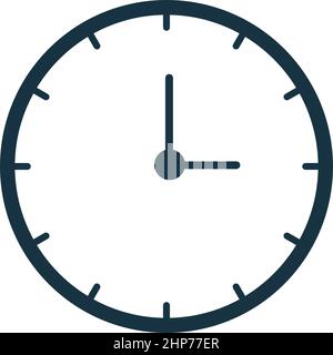 Modello di design del logo dell'icona dell'orologio Illustrazione Vettoriale