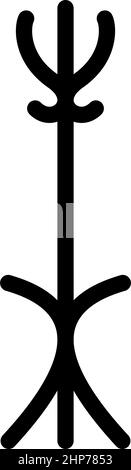 Icona del supporto della cappotto per ufficio Illustrazione Vettoriale