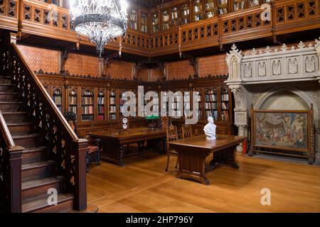 SAN PIETROBURGO, RUSSIA - 17 FEBBRAIO 2022: Biblioteca personale dell'imperatore russo Nicholas II Museo dell'eremo Foto Stock