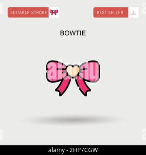 Icona bowtie Simple Vector. Illustrazione Vettoriale