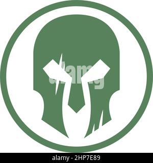 Gladiator,Spartan icona logo disegno vettore Illustrazione Vettoriale