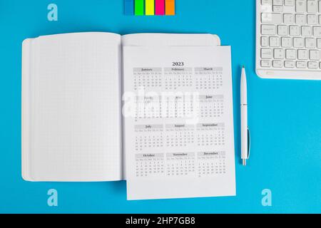 Pianificazione settimana di lavoro concetto, piano, checklist, per fare elenco idea. Foto Stock
