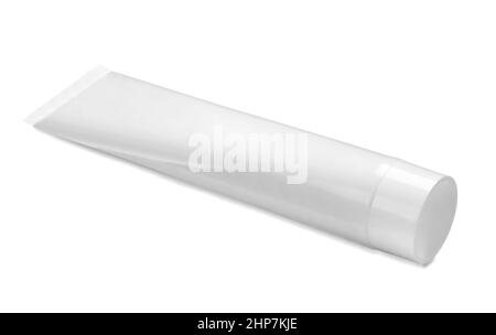 dentifricio crema di bellezza tubo bianco igiene cura della salute Foto Stock