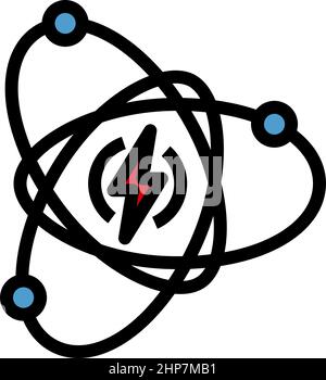 Icona energia Atom Illustrazione Vettoriale