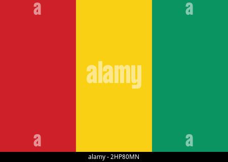 Bandiera nazionale della Guinea Illustrazione Vettoriale