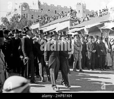 Storia del Medio Oriente: Funerali del re Hussein a Gerusalemme giugno 4th 1931 Foto Stock