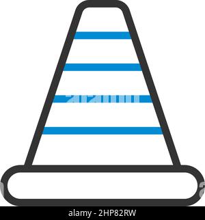 Icona del cono traffico Illustrazione Vettoriale