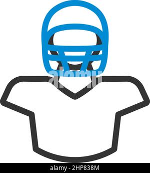 American Football Icona Player Illustrazione Vettoriale