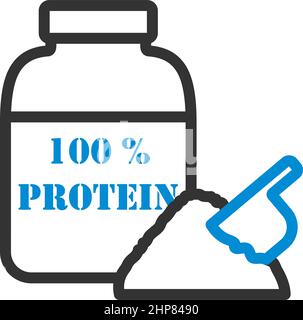 Icona di Protein Conteiner Illustrazione Vettoriale