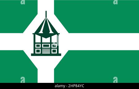 New Milford City Flag Connecticut Illustrazione Vettoriale