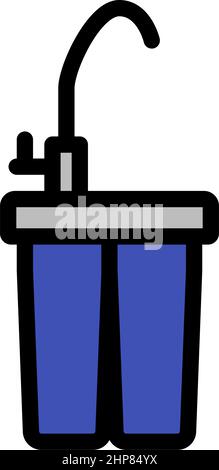 Icona del filtro dell'acqua Illustrazione Vettoriale