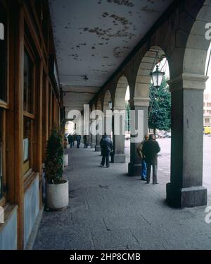 PLAZA MAYOR - SOPORTALES. Ubicazione: ESTERNO. Zamora. SPAGNA. Foto Stock