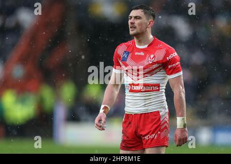 Lewis Dodd (7) di St Helens durante il gioco Foto Stock