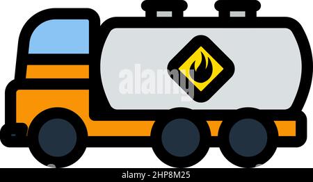 Icona del carrello a nafta Illustrazione Vettoriale