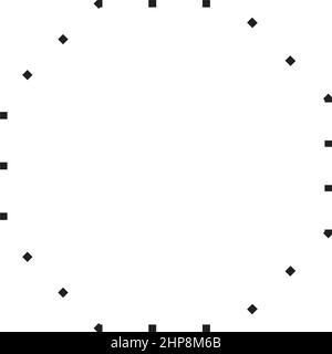 Icona vettoriale con simbolo punteggiato a forma di ottagono per l'elemento ui di un disegno grafico creativo in un'illustrazione con pittogramma Illustrazione Vettoriale
