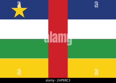 Bandiera della Repubblica Centrafricana Illustrazione Vettoriale