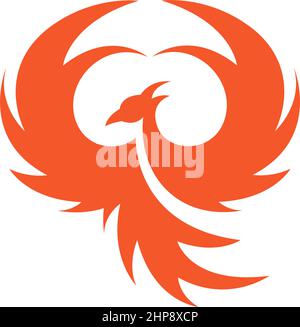 Phoenix logo icona disegno vettore modello Illustrazione Vettoriale