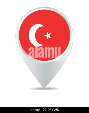 Icona della posizione per la Turchia Illustrazione Vettoriale