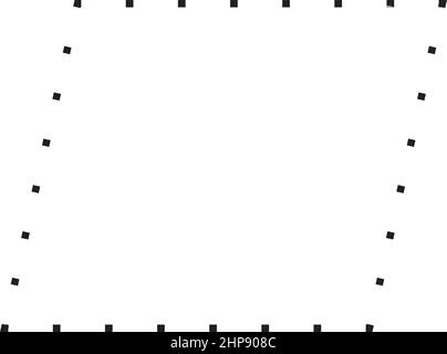 Icona vettoriale a simboli punteggiati a forma di parallelogramma per l'elemento dell'interfaccia utente di un disegno grafico creativo in un'illustrazione a pittogramma Illustrazione Vettoriale