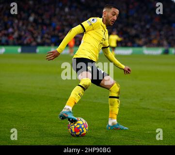 Londra, Regno Unito. 01st Feb 2018. LONDRA, Regno Unito, 19 FEBBRAIO: Chelsea's Hakim Ziyech durante la Premier League tra Crystal Palace e Chelsea al Selhurst Park Stadium, Londra il 19th febbraio 2022 Credit: Action Foto Sport/Alamy Live News Foto Stock