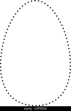 Icona vettoriale a simboli punteggiati di forma ovale per l'elemento ui di un disegno grafico creativo in un'illustrazione con pittogramma Illustrazione Vettoriale