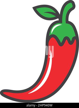 Chili icona disegno vettoriale Illustrazione Vettoriale